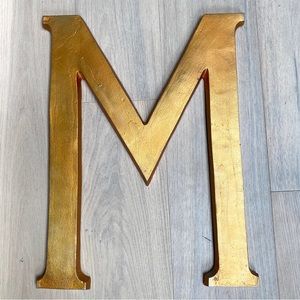 Large Gold “M” Wall Decor
